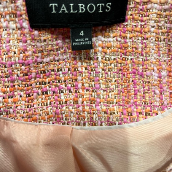 Talbots Multicolor pink Tweed Fabric 2 piece suit - Picture 8 of 9